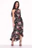 Black Floral Asymmetric Choker Neck Midi Dress sold by AX Paris
