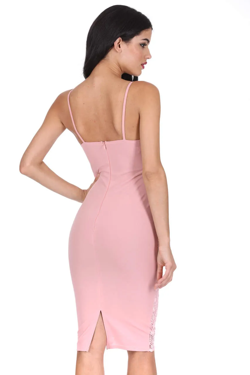 Pink Floral Midi Crochet Dress sold by AX Paris product image thumbnail 3