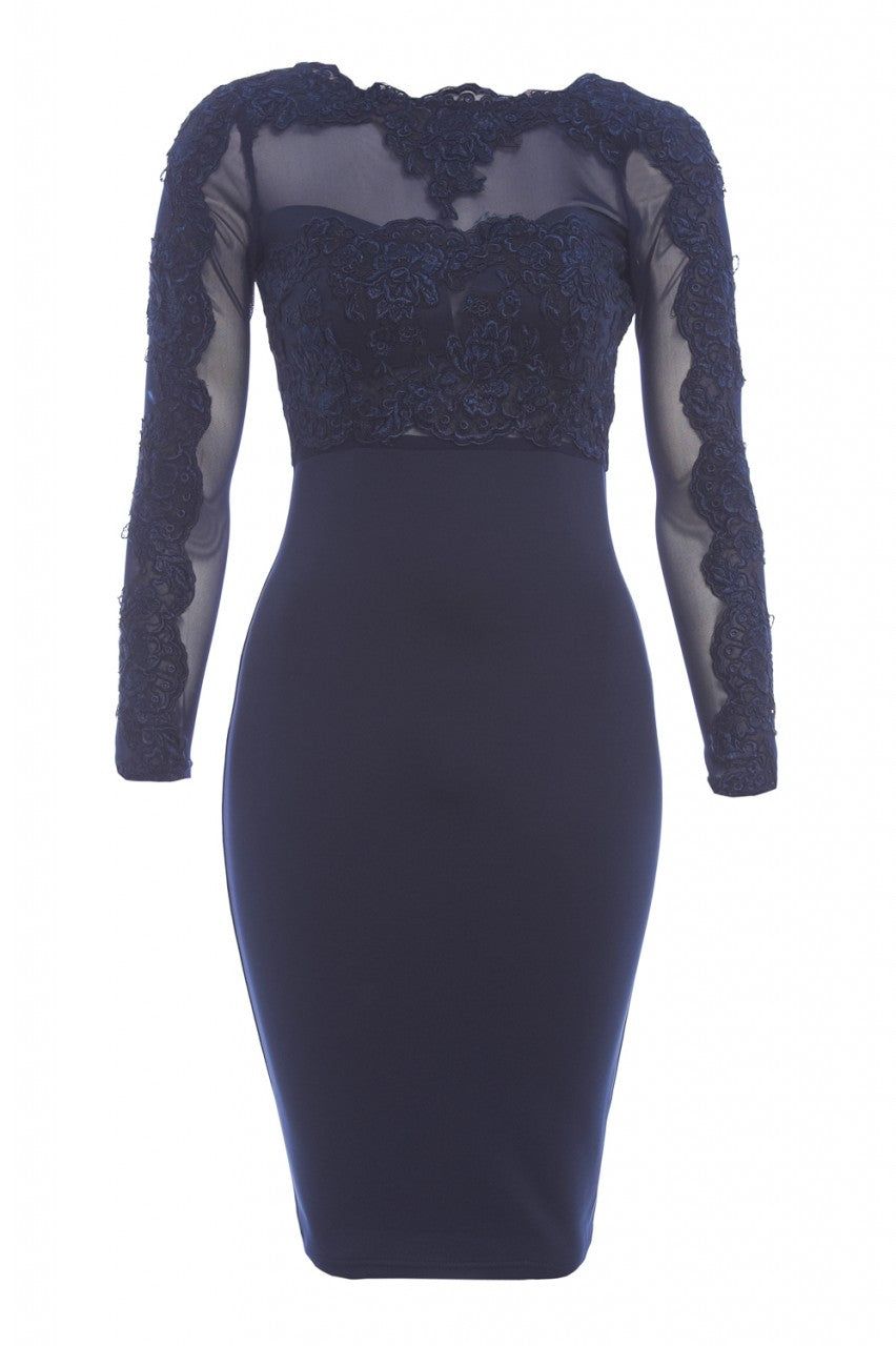 Crochet Mesh Top Bodycon Dress sold by AX Paris product image thumbnail 5