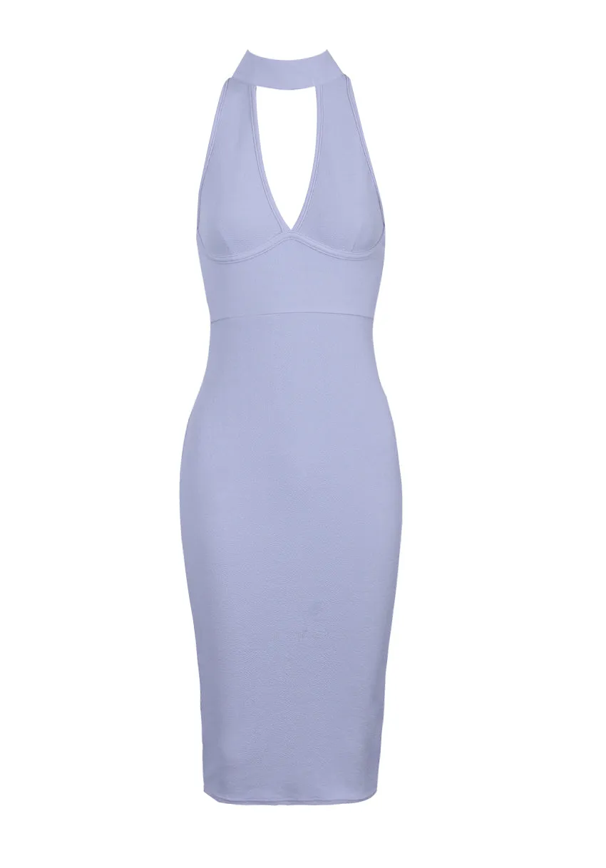 Silver Choker Neck Midi Dress sold by AX Paris product image thumbnail 4