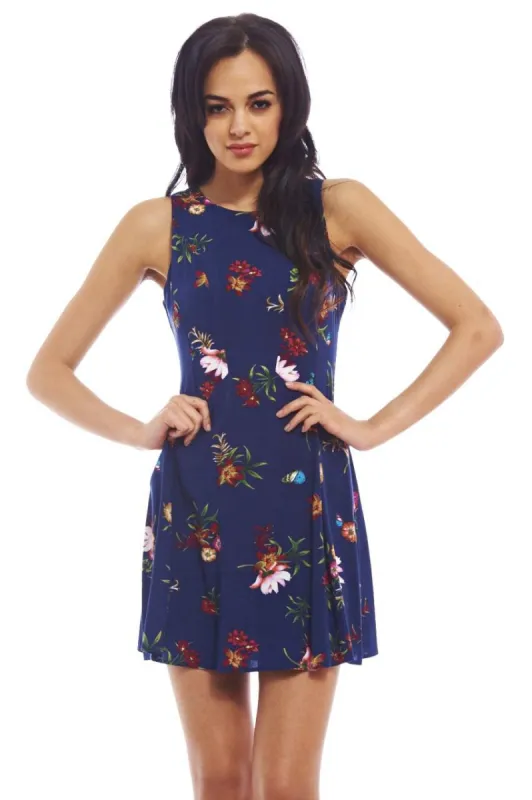 Summer  Floral  Printed Day Skater Dress sold by AX Paris