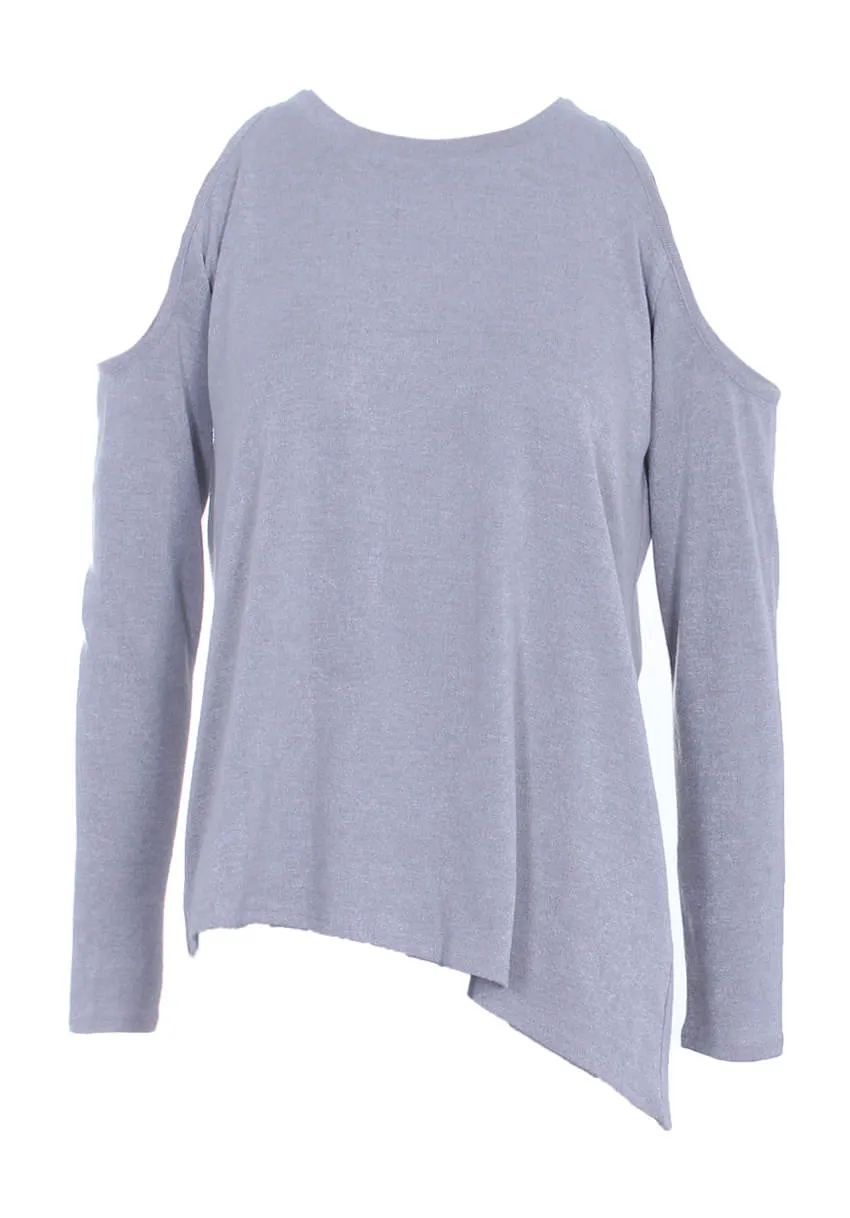 Grey Cold Shoulder Jumper sold by AX Paris product image thumbnail 4