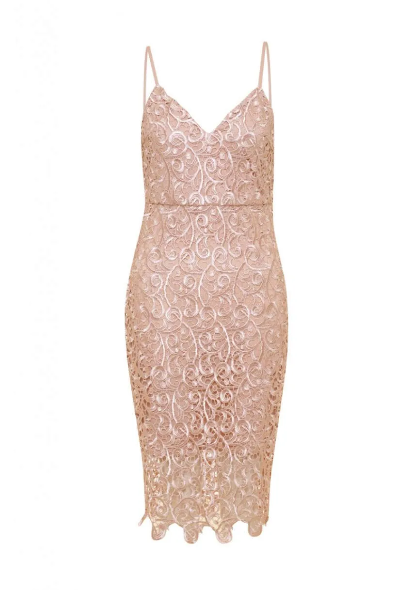 V Neck Crochet Midi Dress sold by AX Paris product image thumbnail 4