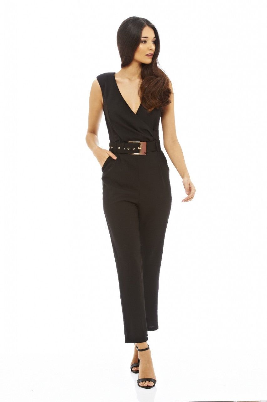 Belted Sleeveless Jumpsuit sold by AX Paris