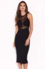 Black Midi Dress With Lace Top sold by AX Paris