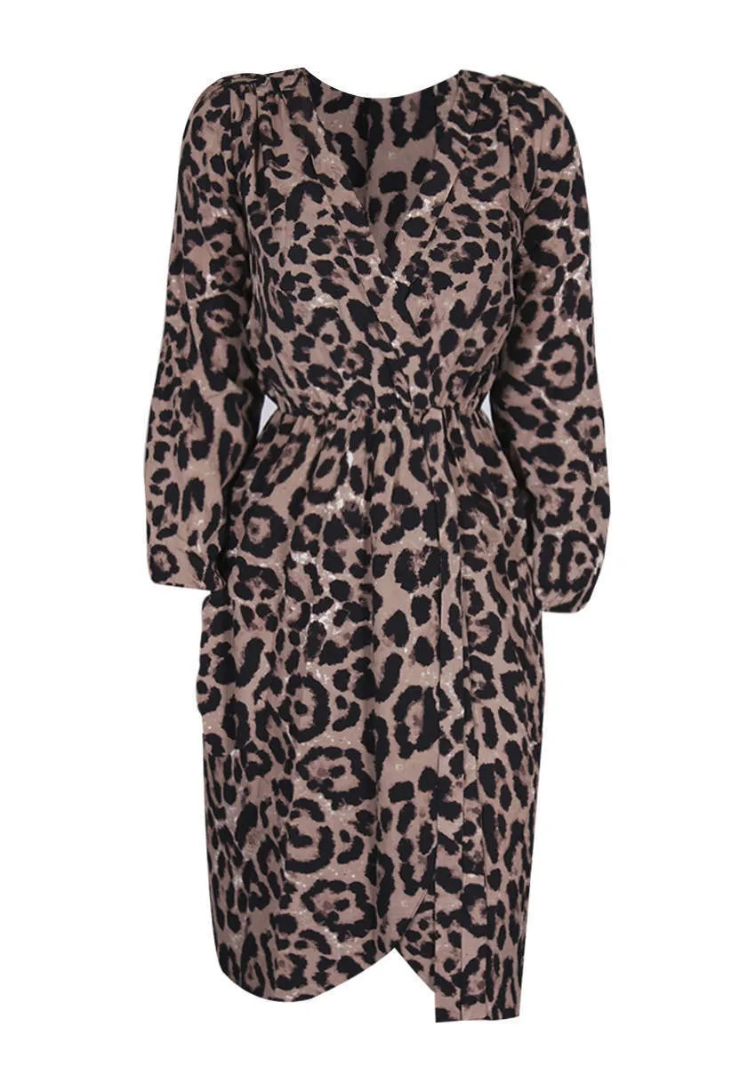 Animal Print V-Neck Wrap Dress sold by AX Paris product image thumbnail 5