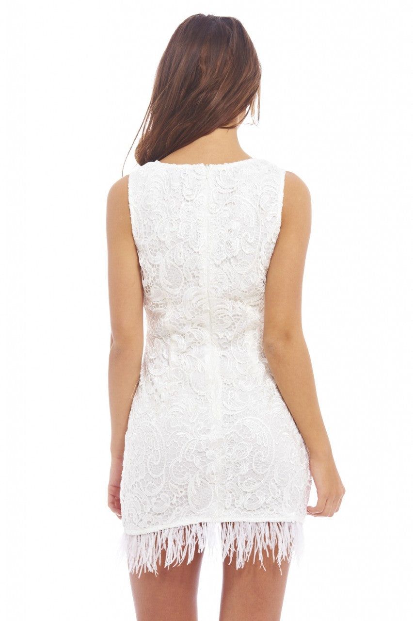 Feather Hem Lace dress sold by AX Paris product image thumbnail 4