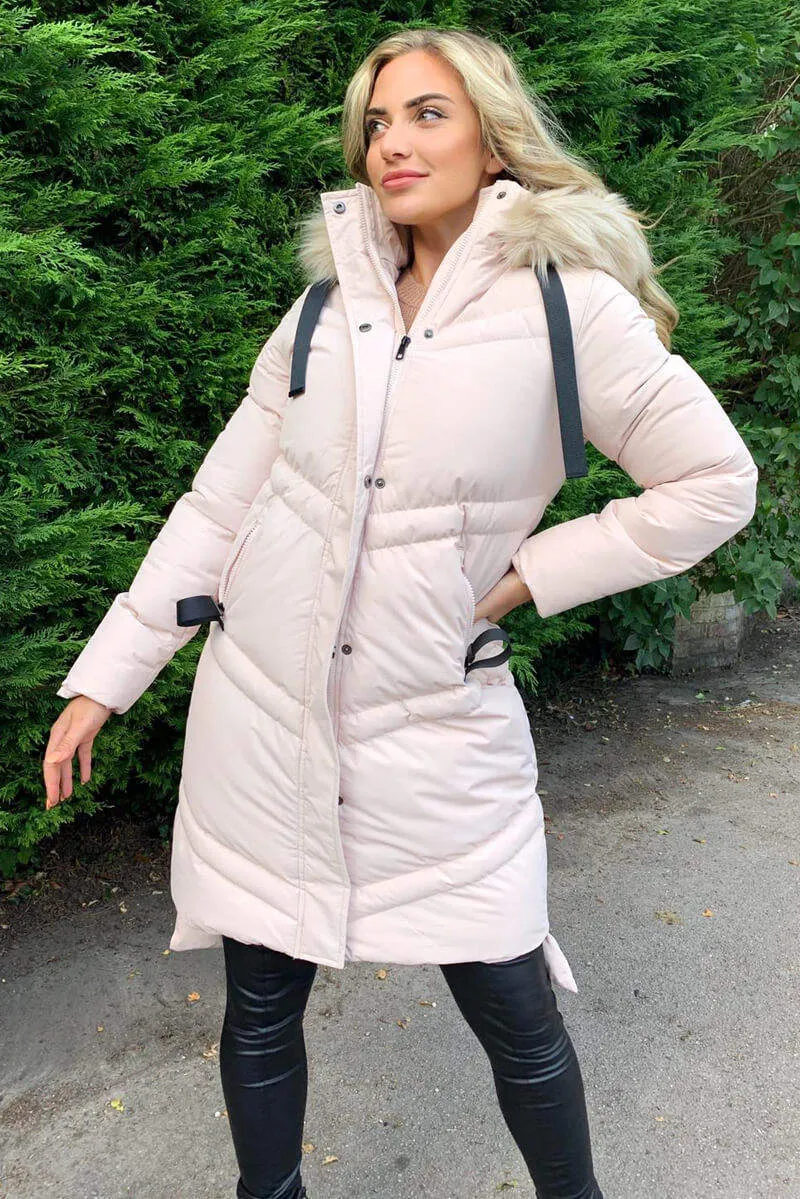 Stone Padded Long-line Puffer Coat sold by AX Paris product image thumbnail 2