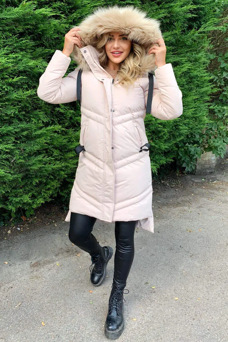 Stone Padded Long-line Puffer Coat sold by AX Paris product image thumbnail 3