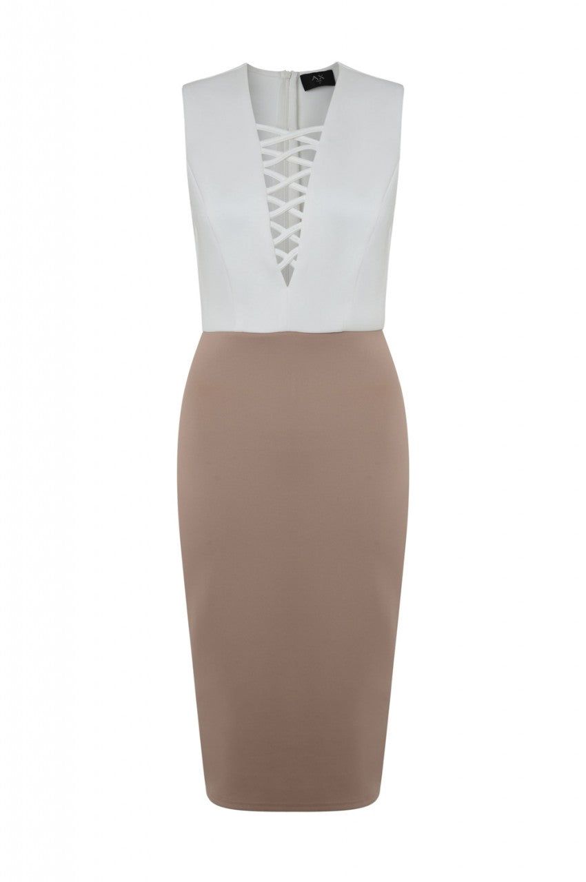 Lace Up Front Bodycon Dress sold by AX Paris product image thumbnail 4