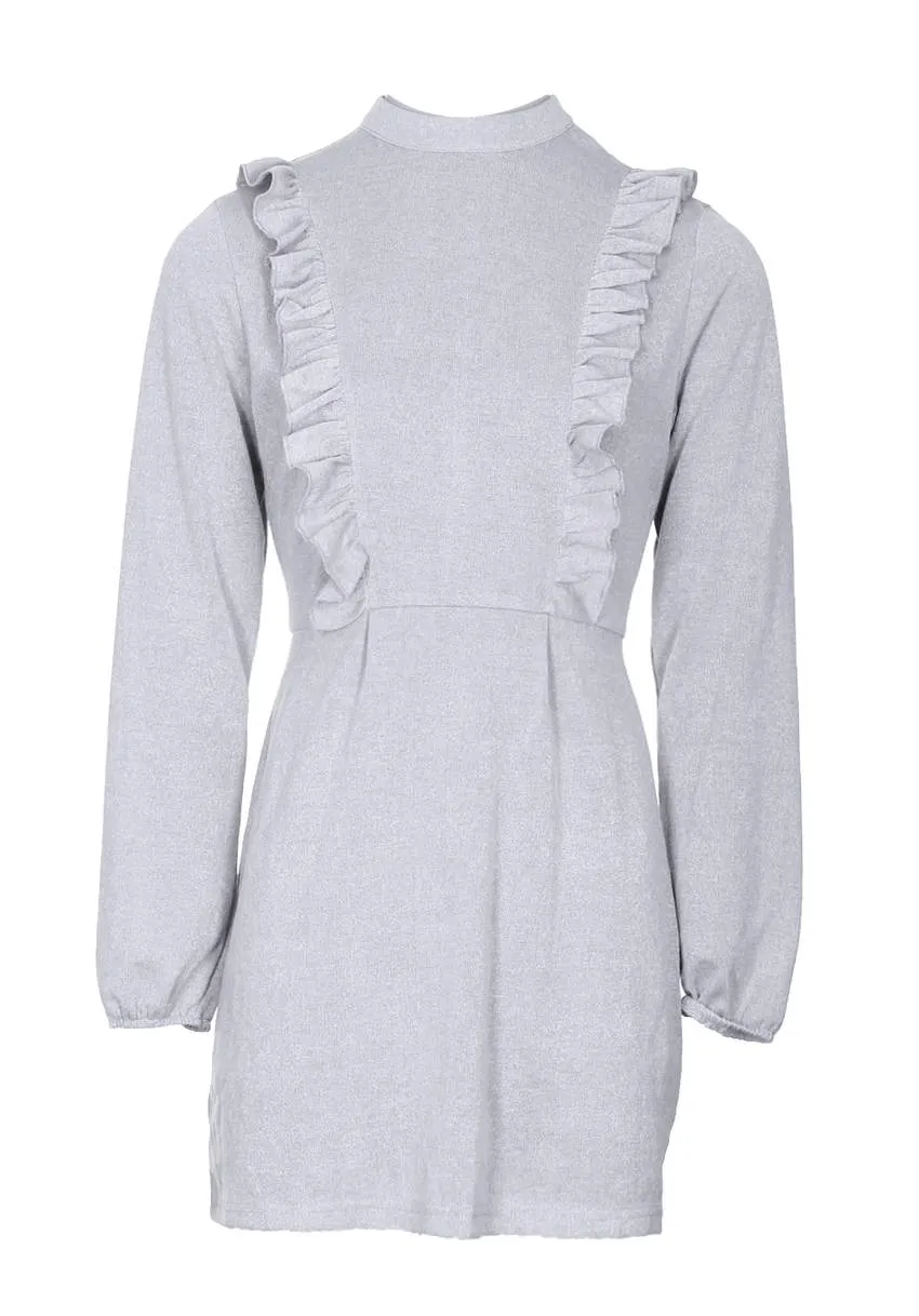 Silver Frill Front Skater Dress sold by AX Paris product image thumbnail 4