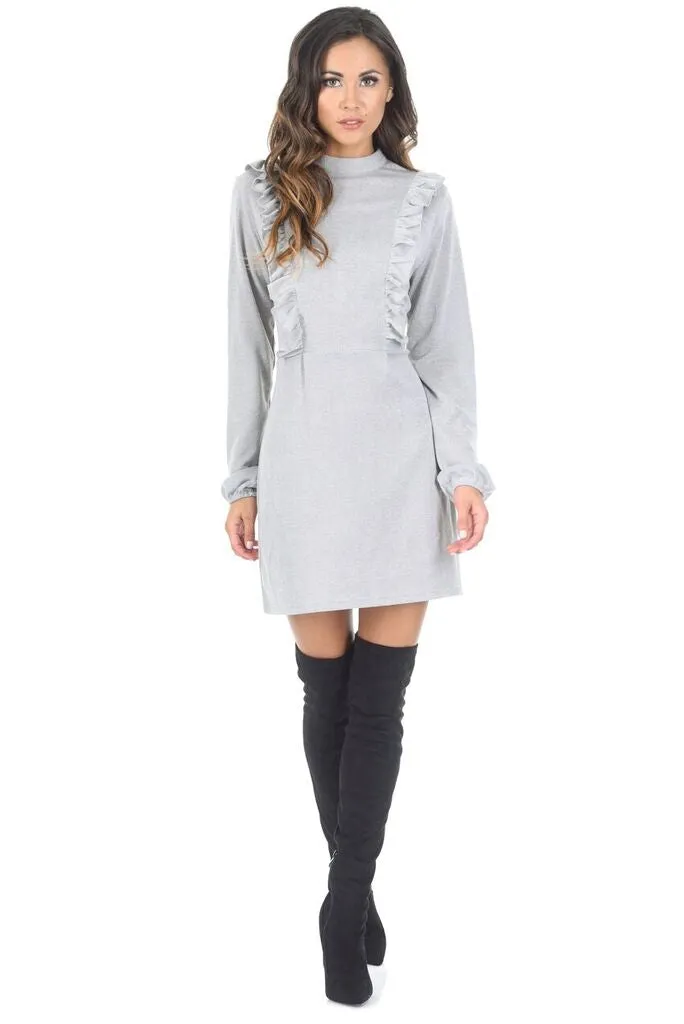 Silver Frill Front Skater Dress sold by AX Paris product image thumbnail 2