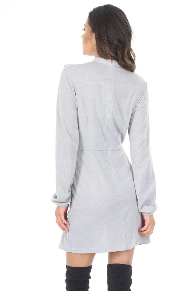 Silver Frill Front Skater Dress sold by AX Paris product image thumbnail 3