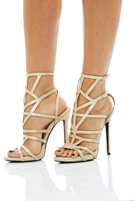 Cut Out Metallic Heels sold by AX Paris