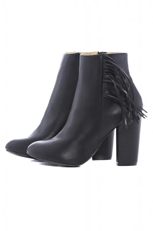 Side Tassel Heeled Boot sold by AX Paris