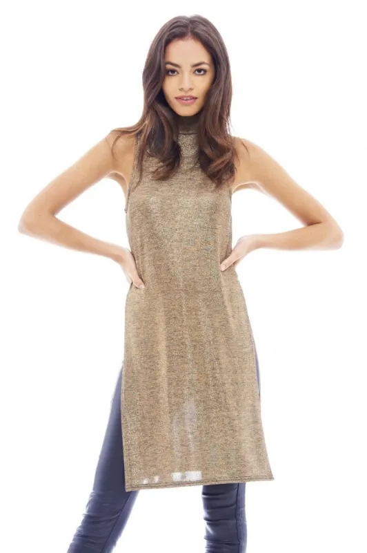 Glittery Side Split Top sold by AX Paris