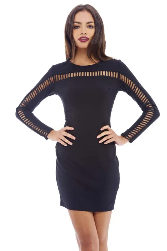 Long Sleeved Cut- Out Bodycon Dress sold by AX Paris