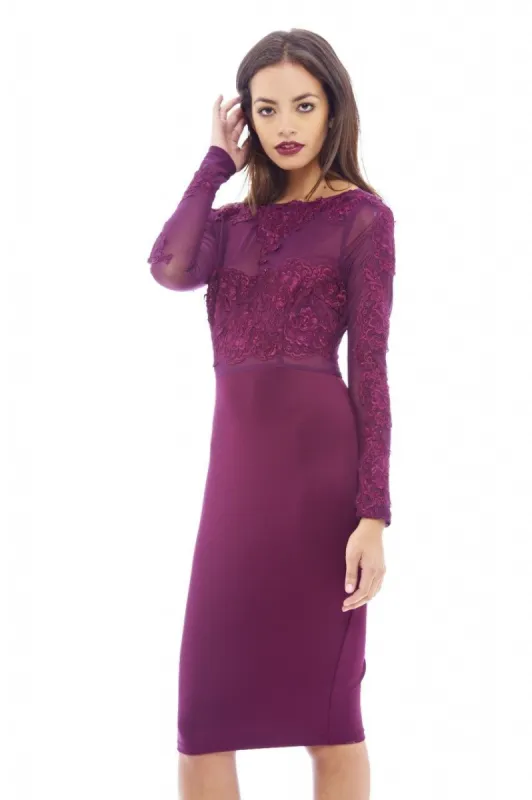 Crochet Mesh  Top Bodycon Dress sold by AX Paris