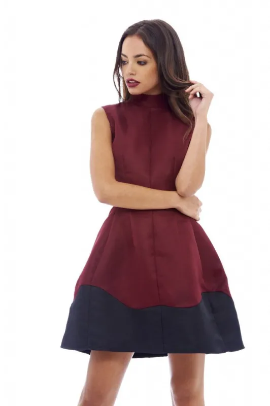 High Neck Wave Skater Dress sold by AX Paris