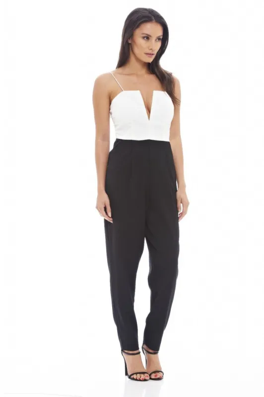 Plunge Front Jumpsuit sold by AX Paris