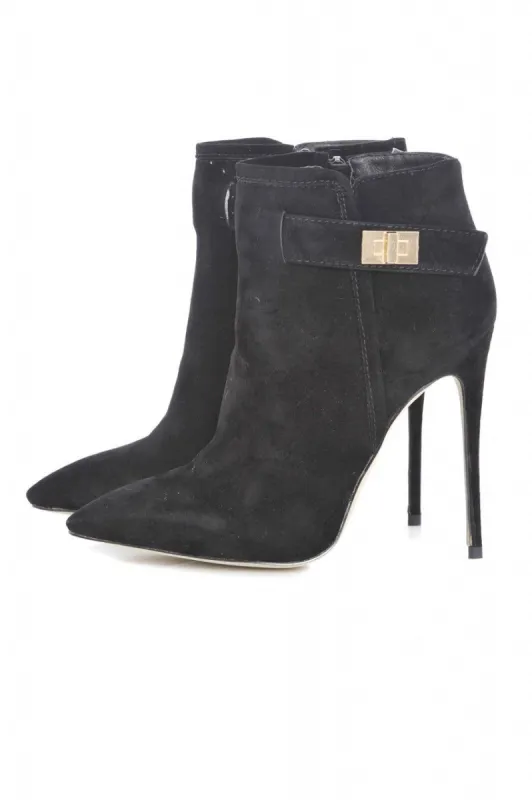Buckle Ankle Pointy Heeled Boot sold by AX Paris
