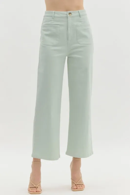SEAFOAM CROP PANTS sold by B Darlin