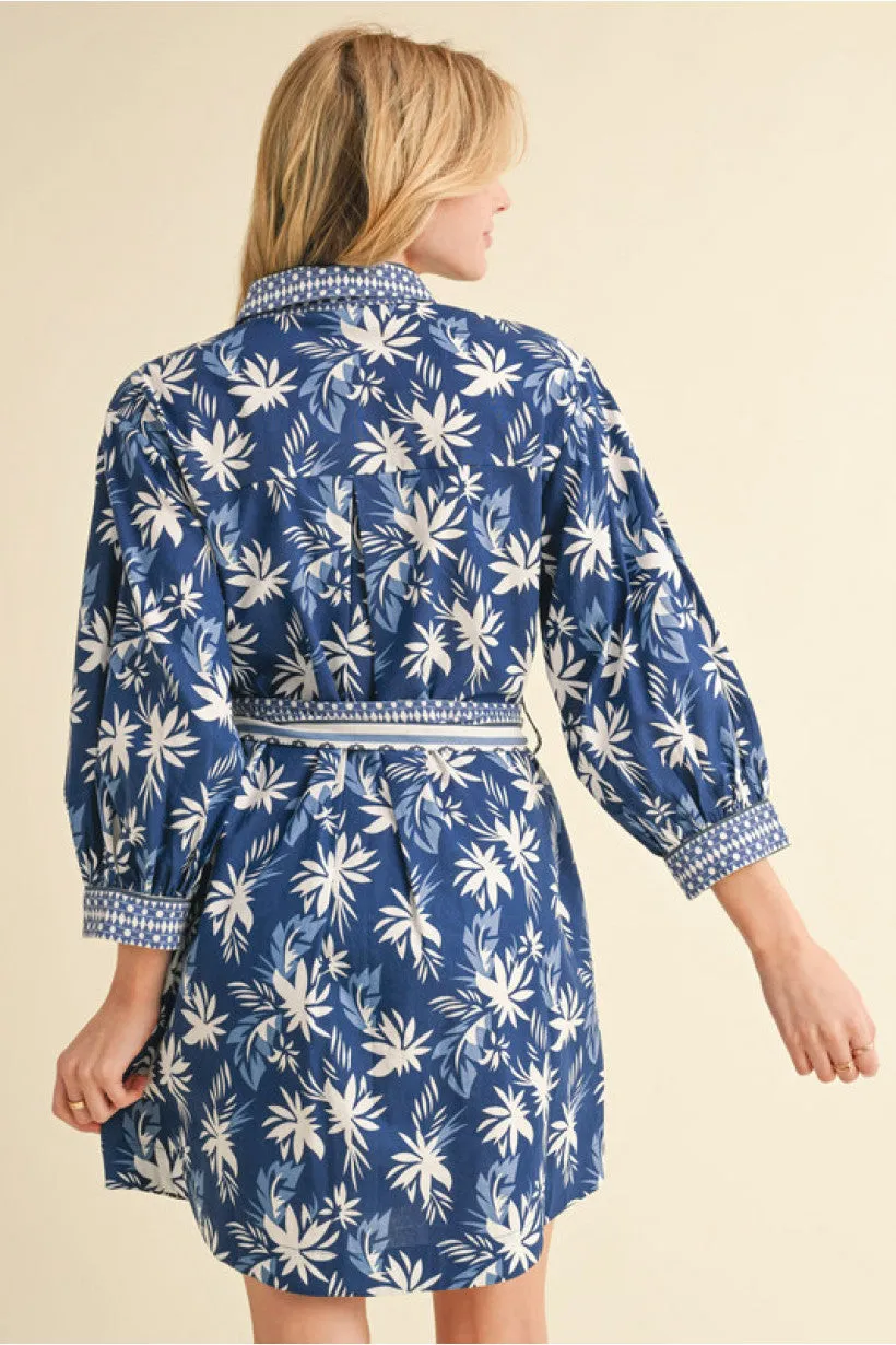 BLUE FLORAL TIE DRESS sold by B Darlin product image thumbnail 2