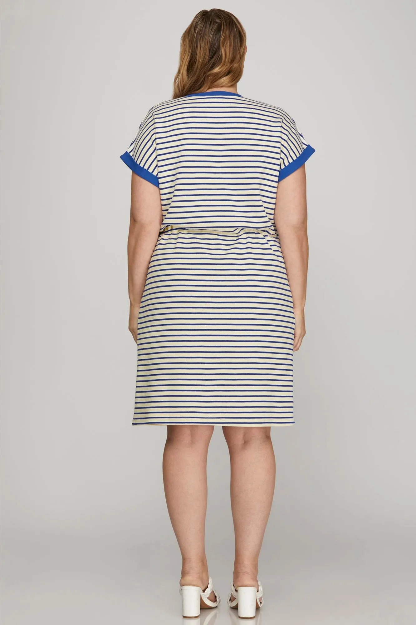 LEAH STRIPE BLUE DRESS sold by B Darlin product image thumbnail 2