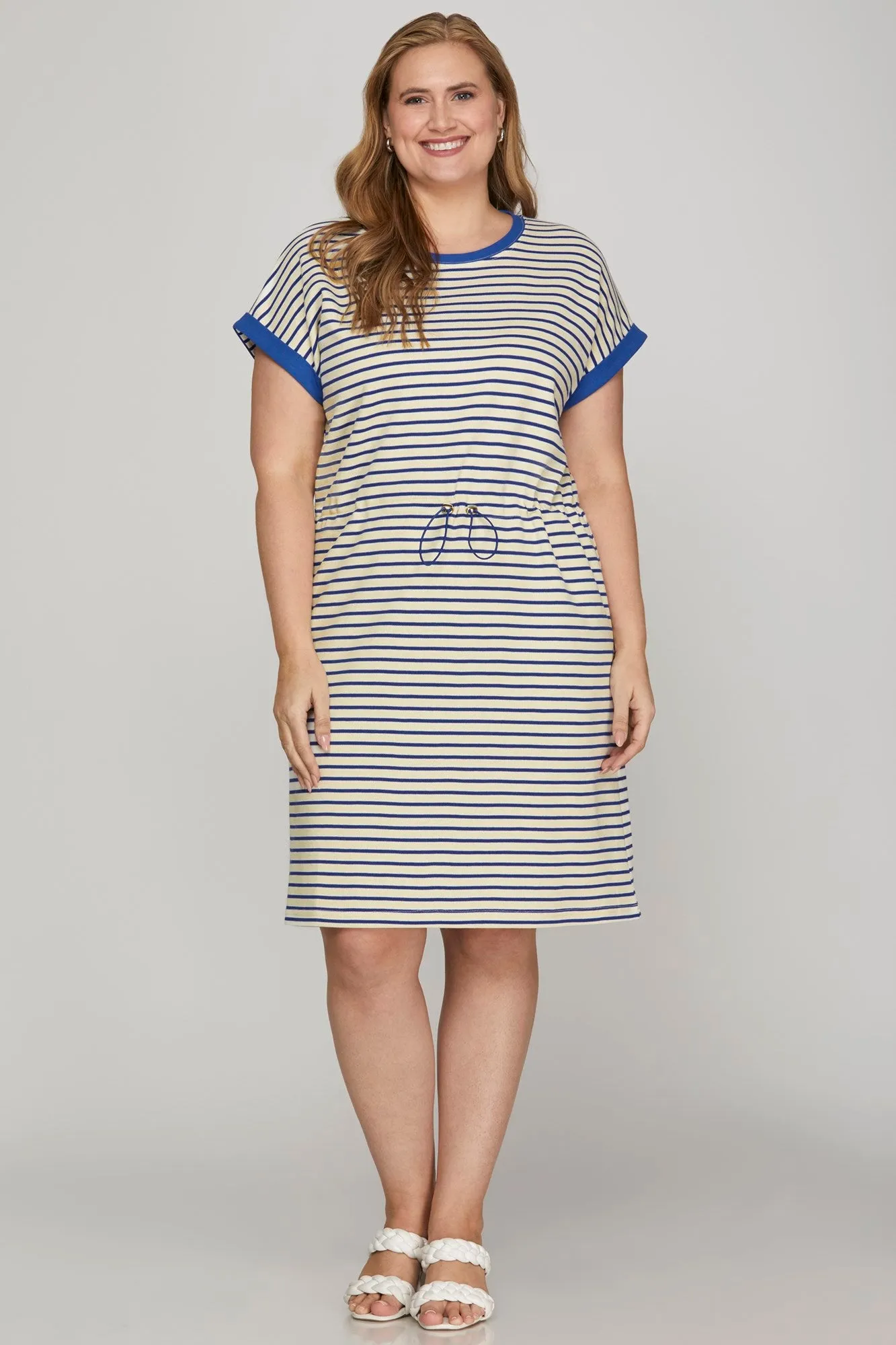 LEAH STRIPE BLUE DRESS sold by B Darlin