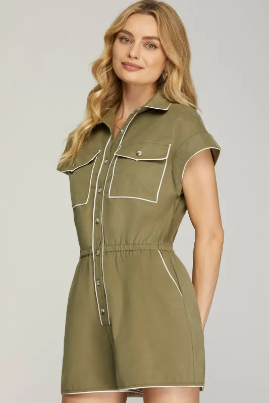 OLIVIA OLIVE ROMPER sold by B Darlin