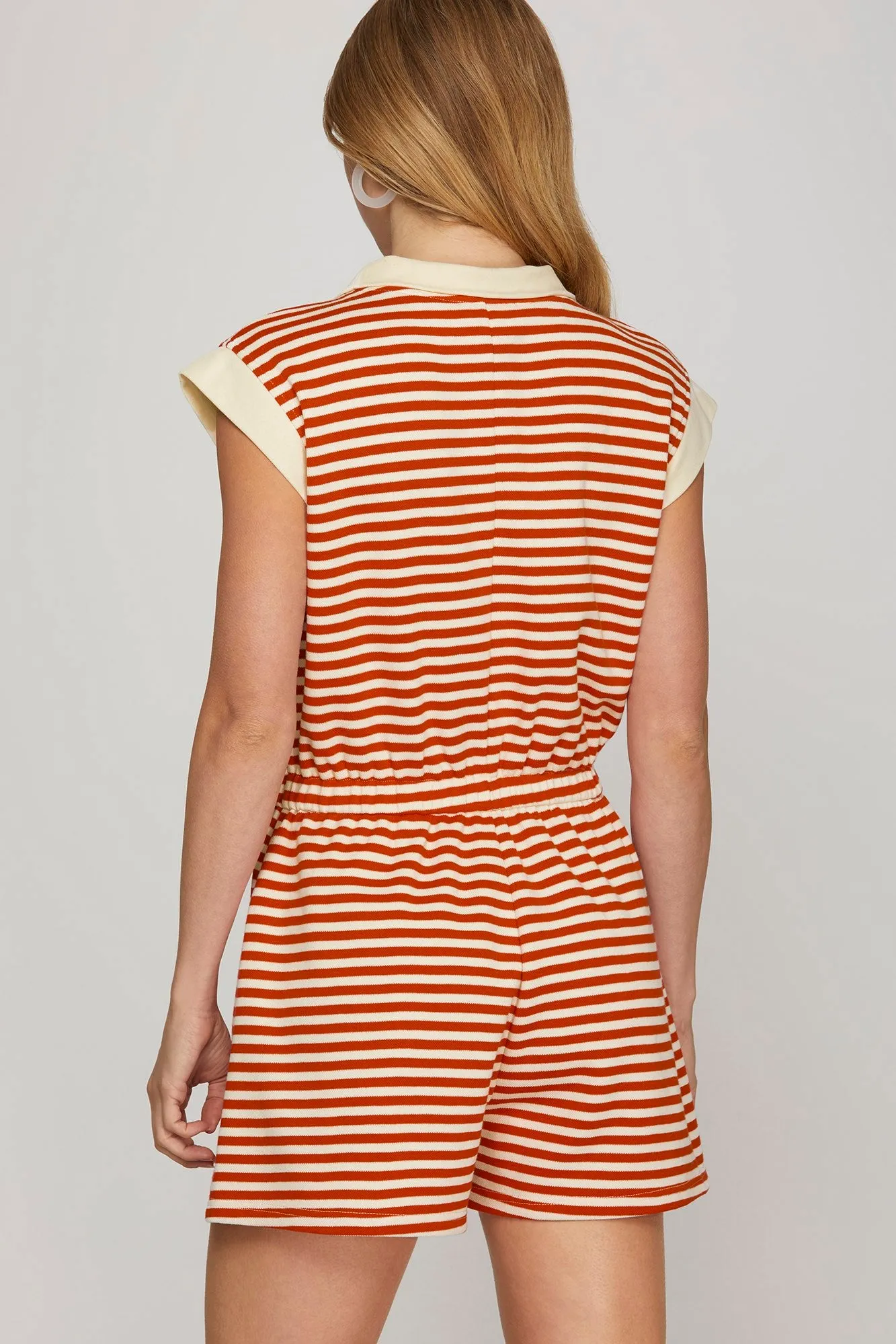 SEALY STRIPED HALF-ZIP ROMPER sold by B Darlin product image thumbnail 2