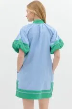 JULIA BLUE AND GREEN DRESS sold by B Darlin product image thumbnail 2