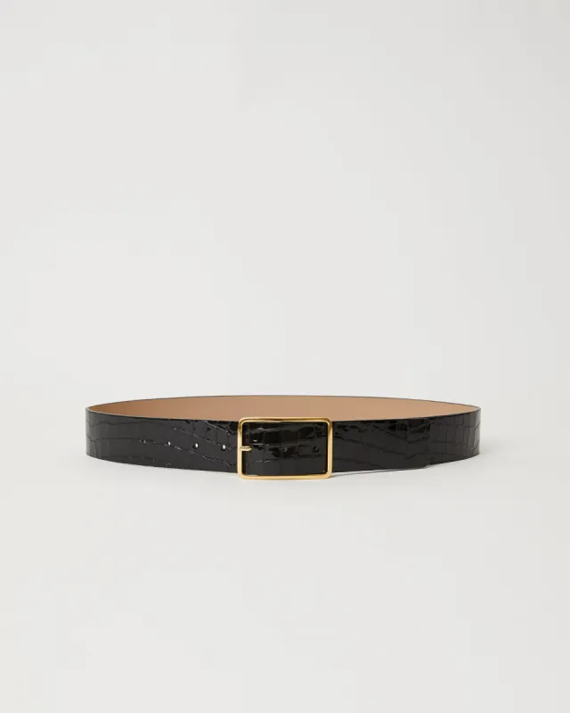 MILLA CROCO LUSTER LEATHER BELT sold by B-Low the Belt