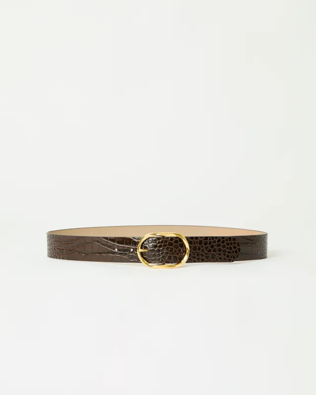 KYRA CROCO LEATHER BELT sold by B-Low the Belt
