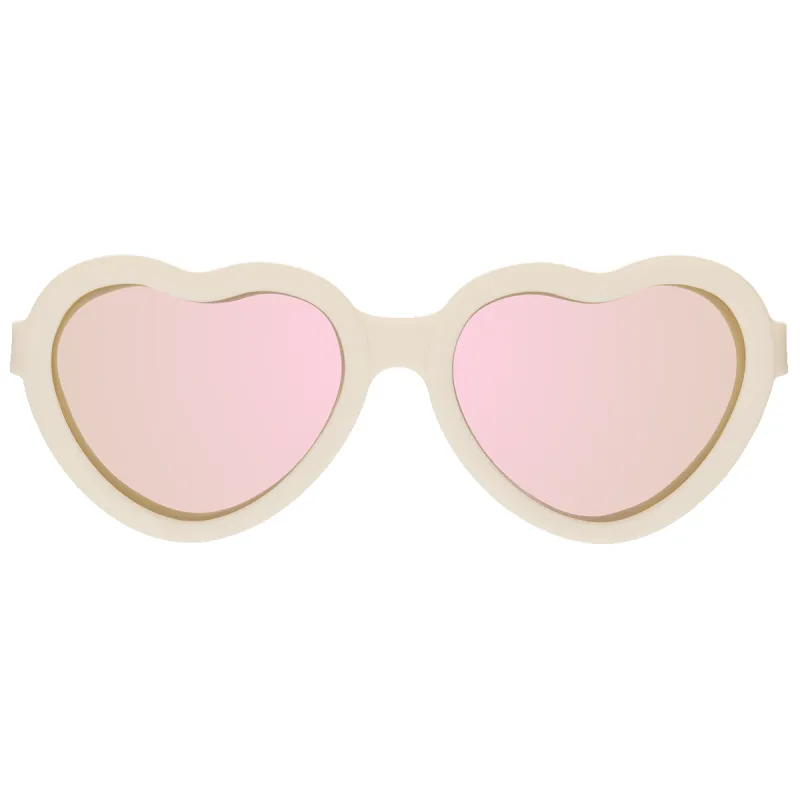 Sweet Cream Heart | Rose Gold Polarized Mirrored Lenses sold by Babiators