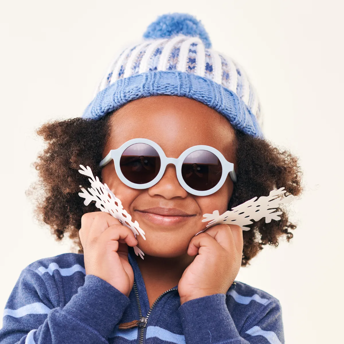 Blue Single Pom Pom Beanie sold by Babiators product image thumbnail 4