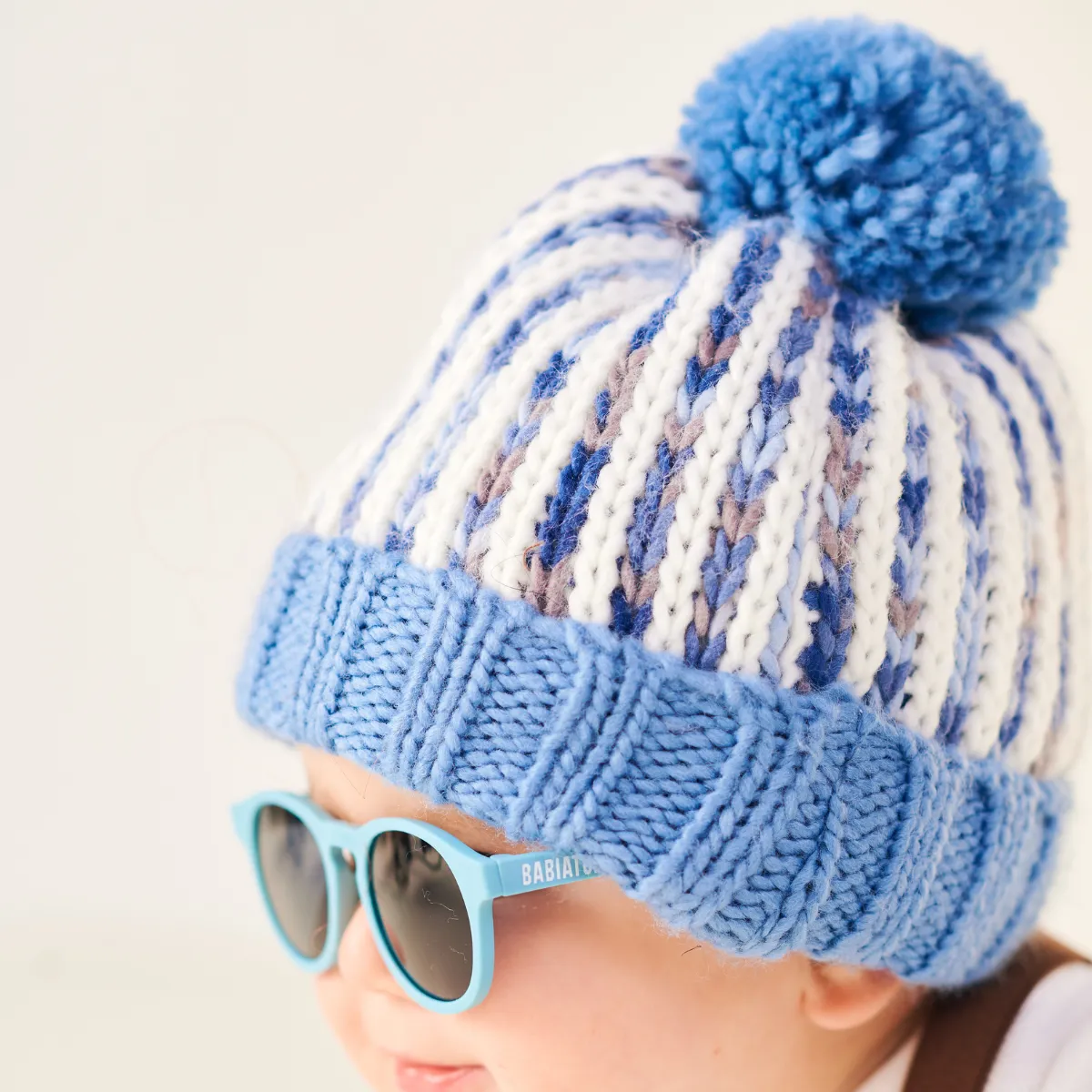 Blue Single Pom Pom Beanie sold by Babiators product image thumbnail 5