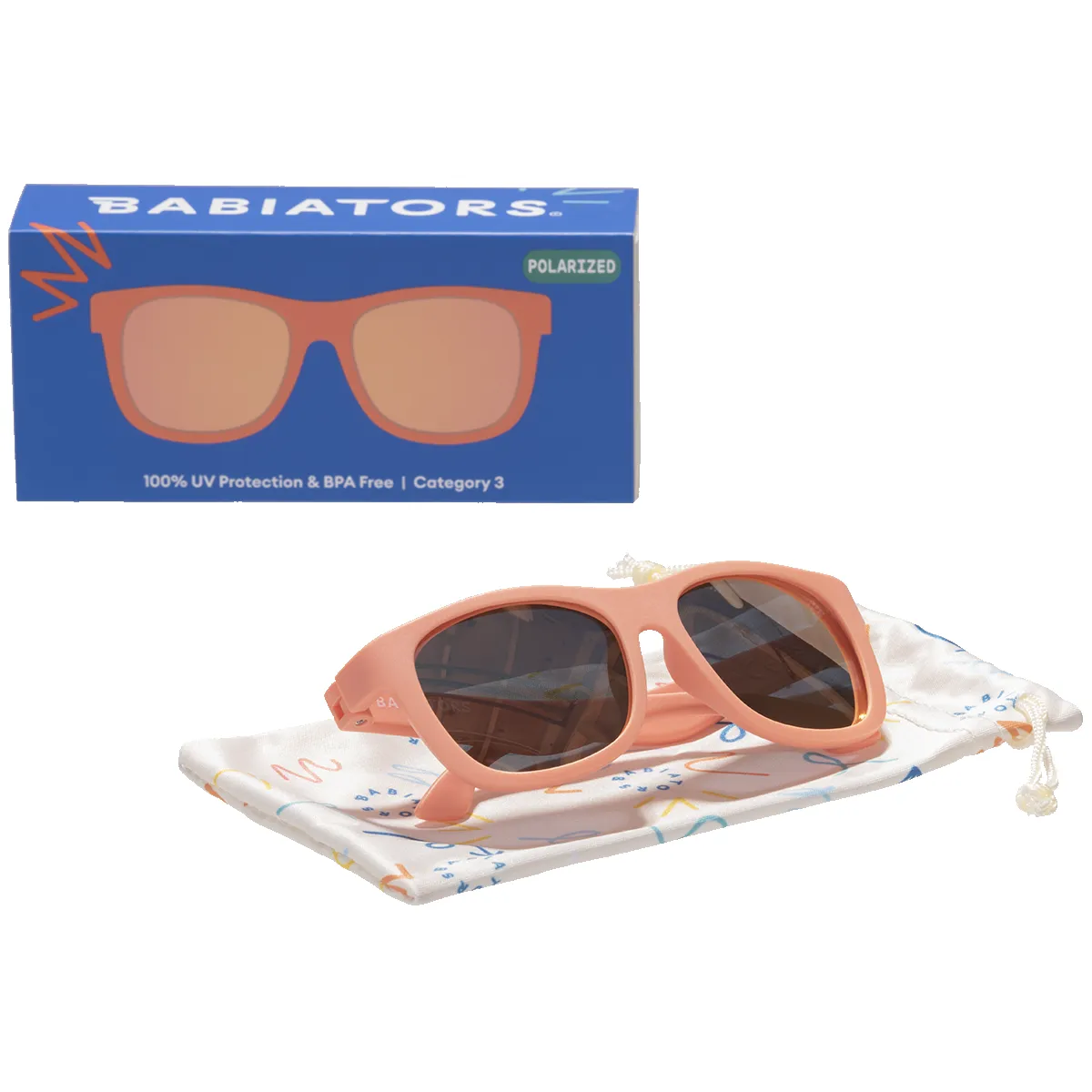 Perfectly Papaya Polarized Navigator | Peach Mirrored Lens sold by Babiators product image thumbnail 4
