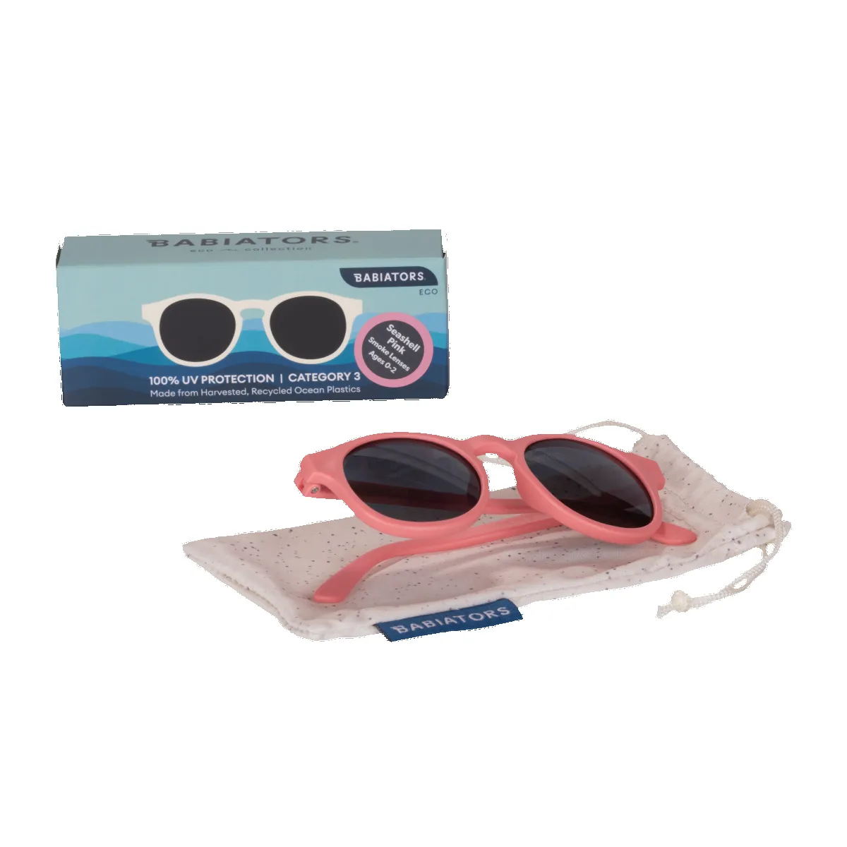 Seashell Pink Eco Keyhole I Smoke Lenses sold by Babiators product image thumbnail 4