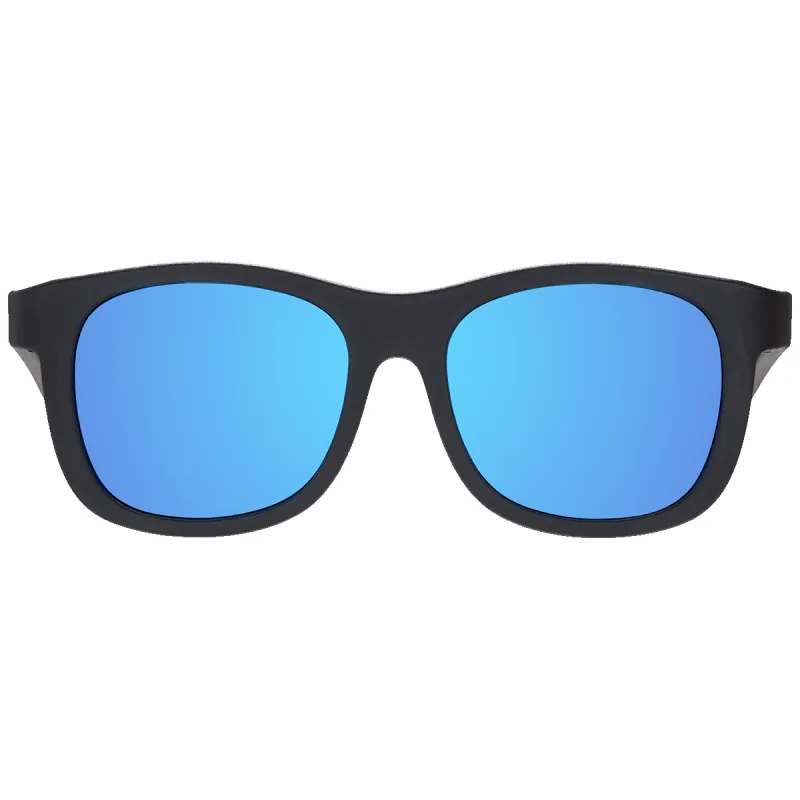 Jet Black Polarized Navigator | Cobalt Mirrored Lens sold by Babiators