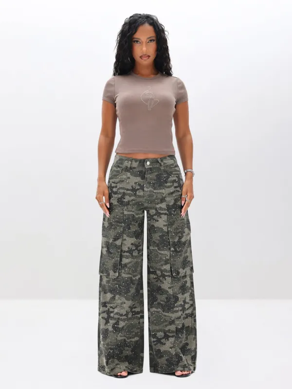 Baggy Cargo Jeans in Camo sold by Baby Phat