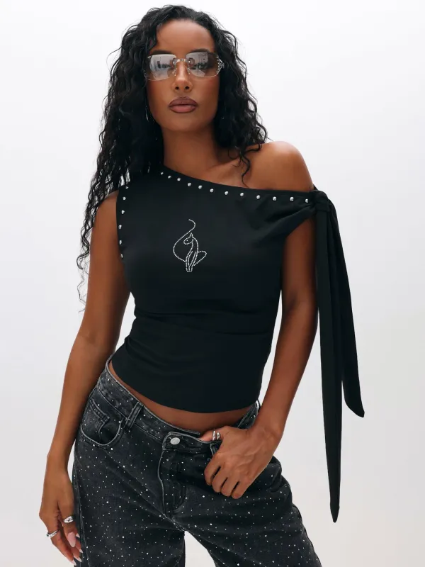 Tie Detail One Shoulder Top sold by Baby Phat