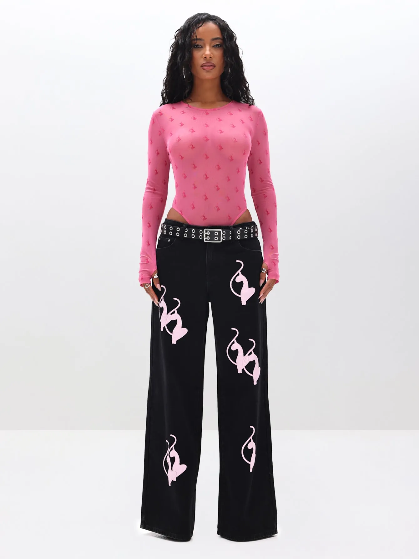Mesh Long Sleeve Bodysuit sold by Baby Phat product image thumbnail 2