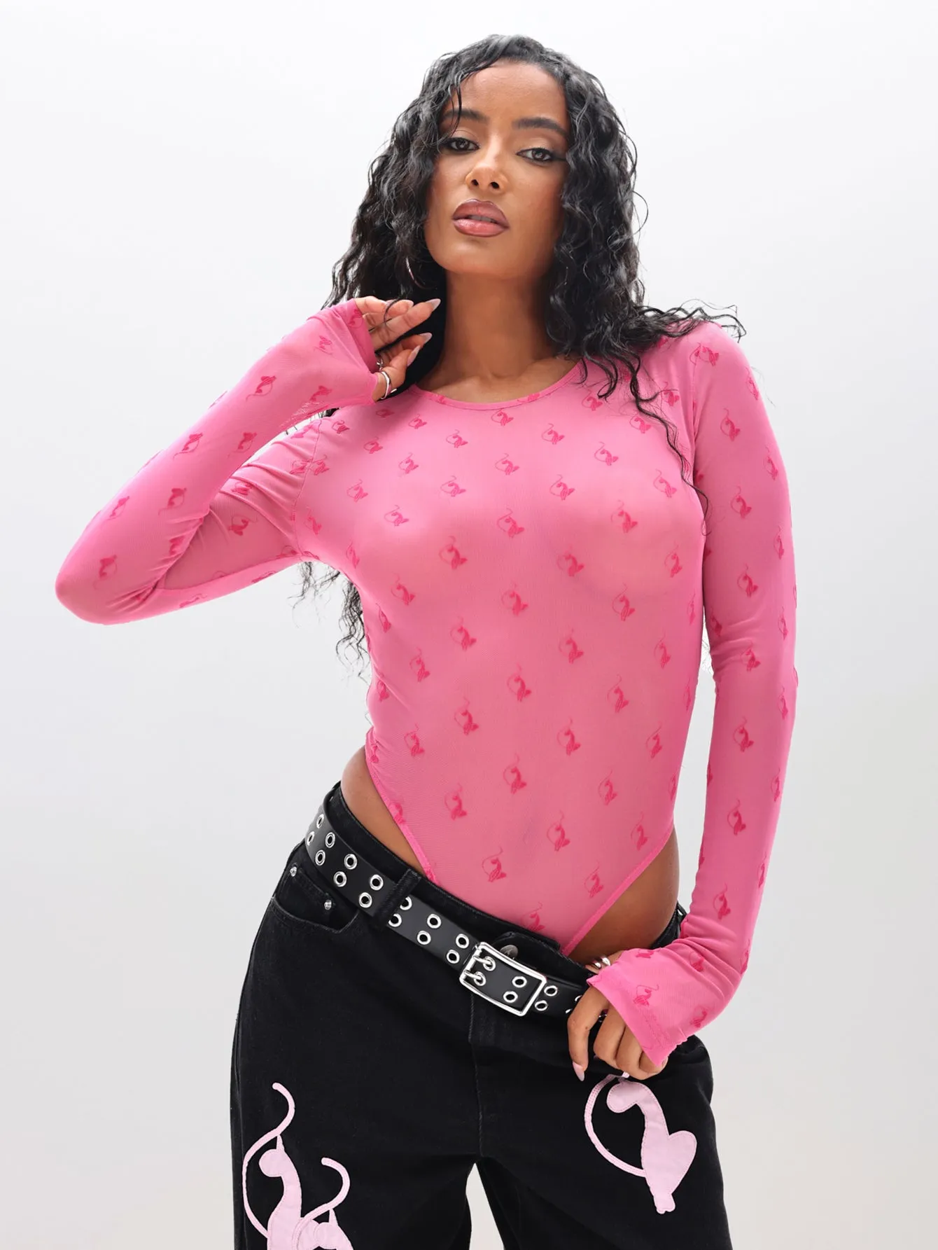 Mesh Long Sleeve Bodysuit sold by Baby Phat product image thumbnail 3