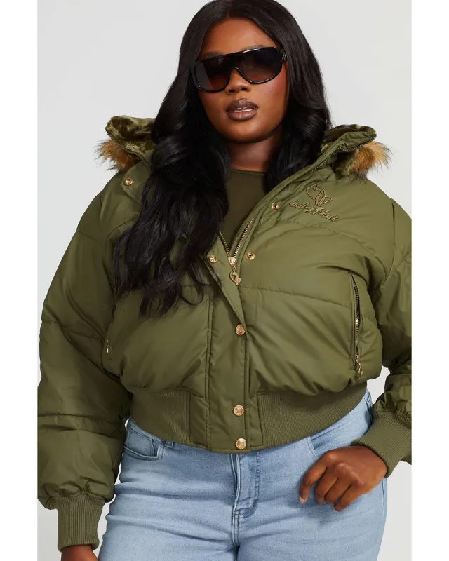 OLIVE PUFFER made by Baby Phat