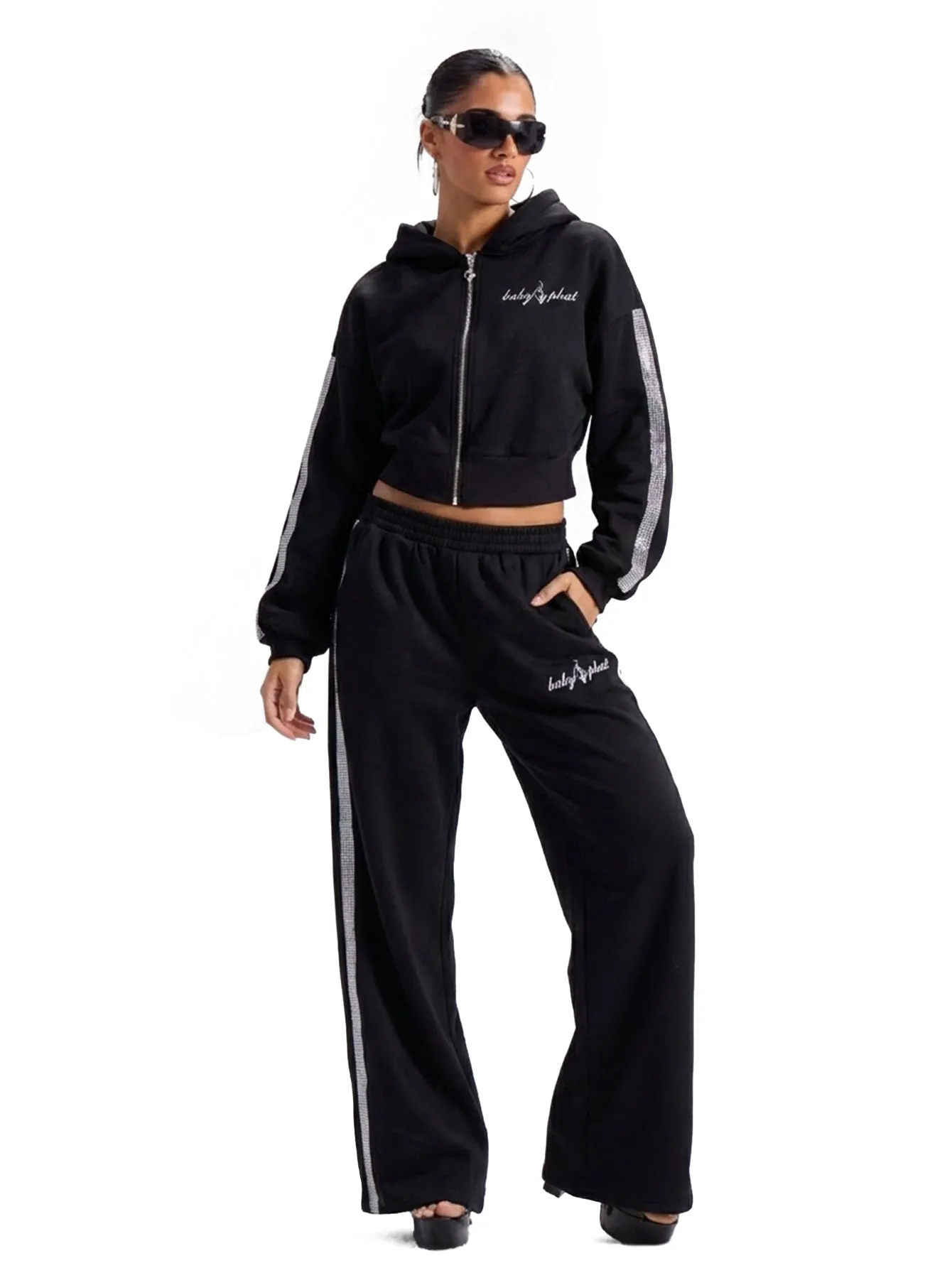 Cropped Hoodie With Rhinestone Trim sold by Baby Phat product image thumbnail 4