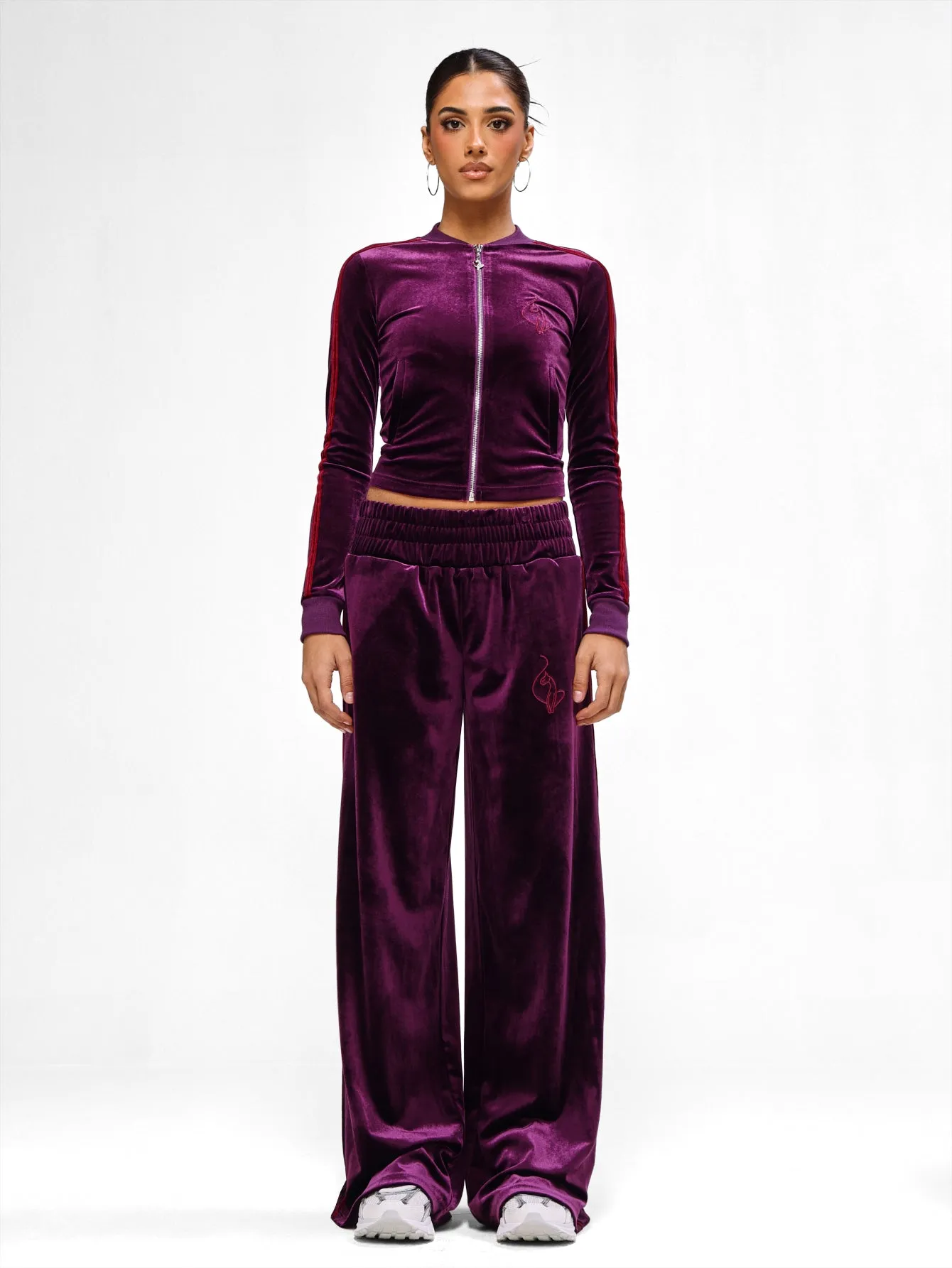 Velour Wide Leg Track Pants sold by Baby Phat product image thumbnail 5