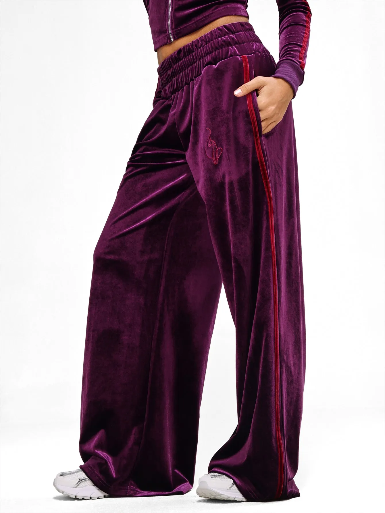 Velour Wide Leg Track Pants sold by Baby Phat product image thumbnail 4
