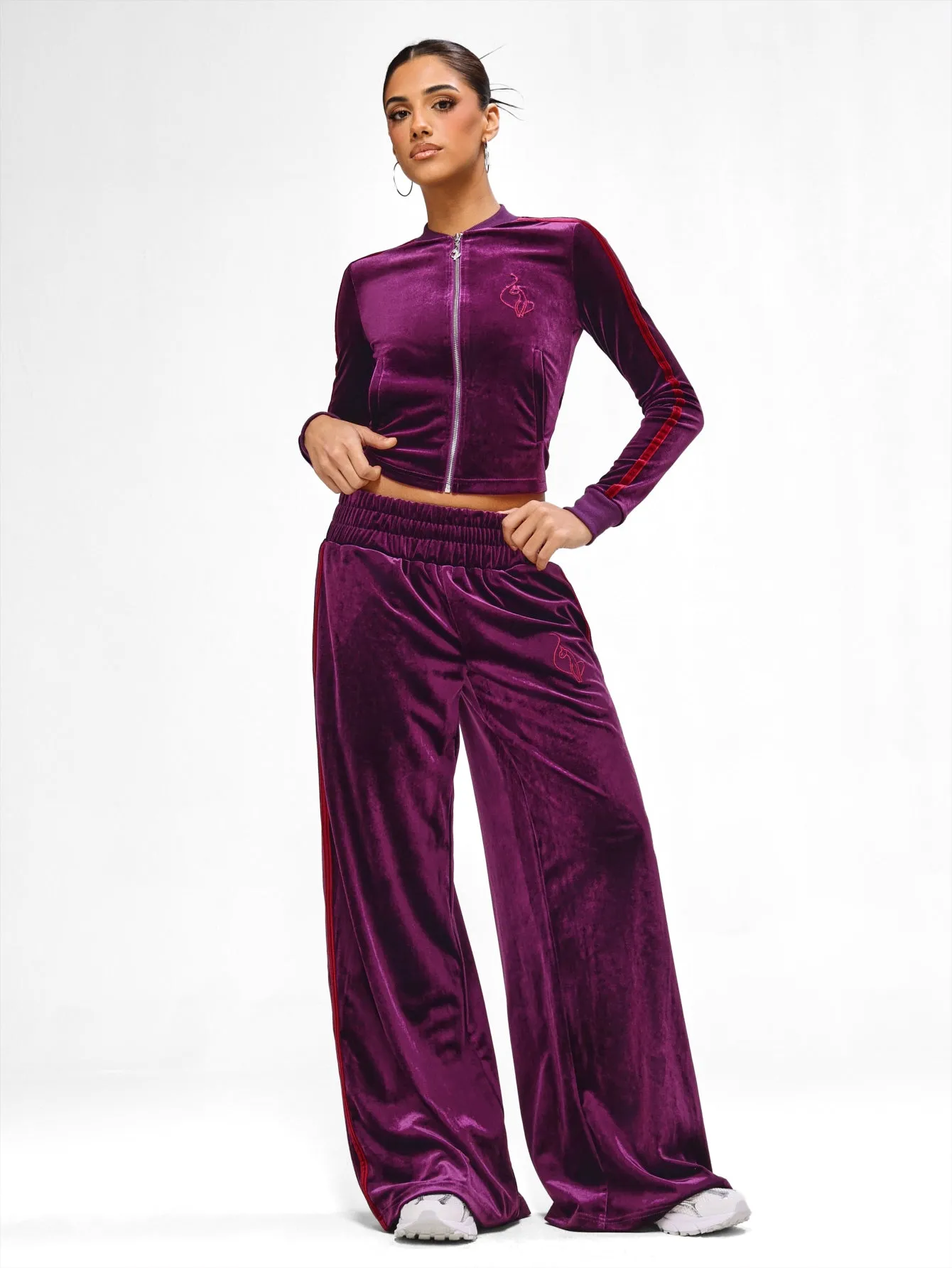 Velour Wide Leg Track Pants sold by Baby Phat