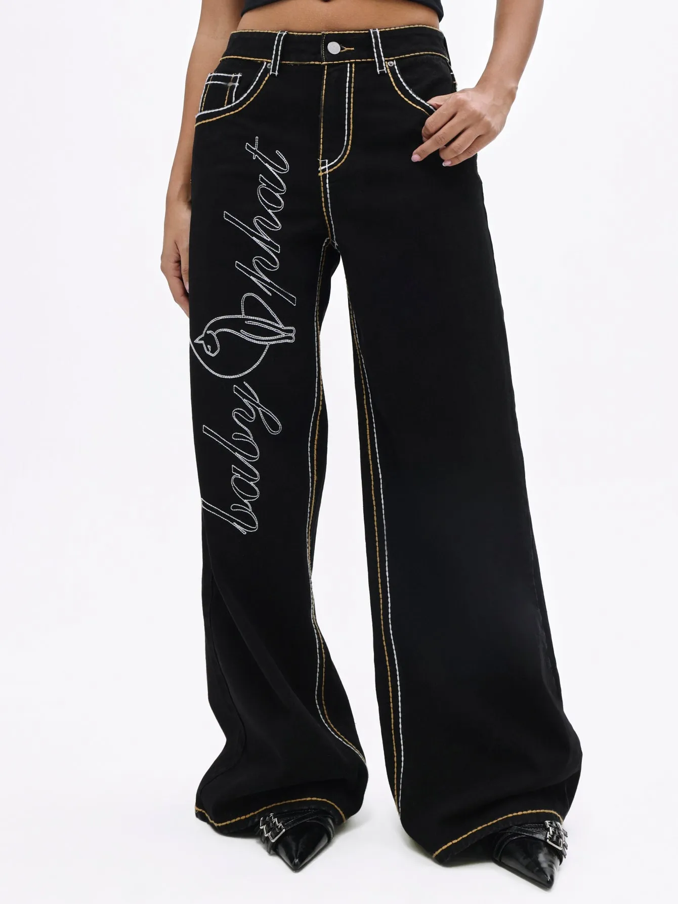 Contrast Logo Baggy Jean sold by Baby Phat product image thumbnail 3